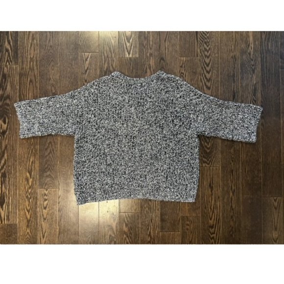 H&M Black/White Blend Cable Knit Sweater (Size M) - Picture 4 of 6